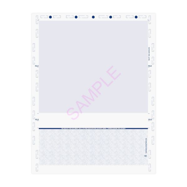 C Fold 8.5" x 11" Void Pantograph Blue Check - Pressure Seal Documents