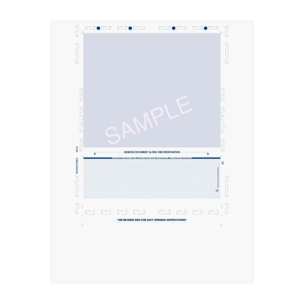 EZ Fold 8.5" x 14" Void Pantograph Blue Basic Check - Pressure Seal Documents
