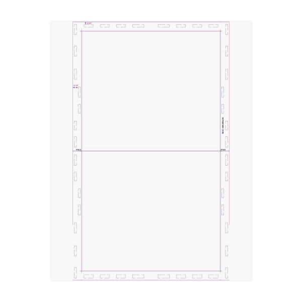 V Fold 8.5" x 14" Blank No Blockout Form - Pressure Seal Documents