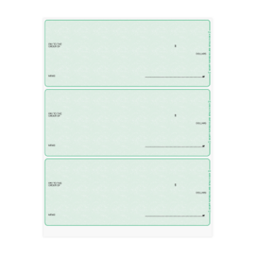 Quickbooks 3-On-a-Page Business Laser Checks