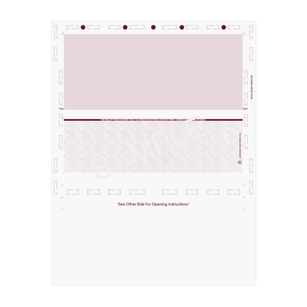 Z Fold 8.5" x 11" Void Pantograph 28# Check - Pressure Seal Documents