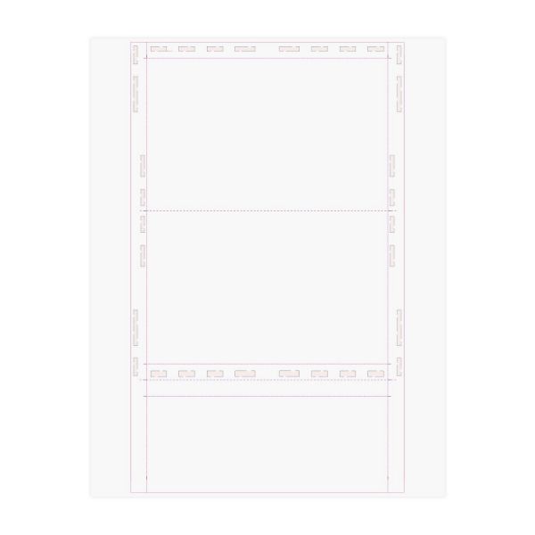 EZ Fold 8.5" x 14" Blank White Form - Pressure Seal Documents