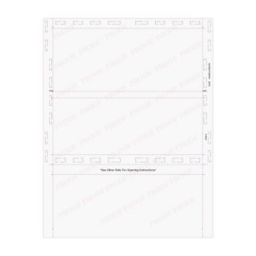 Z Fold 8.5" x 11" Blank White Form 28# - Pressure Seal Documents
