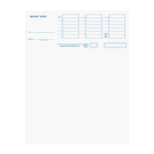 Quickbooks Deposit Tickets w/ Imprint